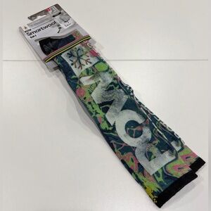 SmartWool Mens XL Zero Cushion Pow Print Ski Socks Blue Black NWT Over the Calf